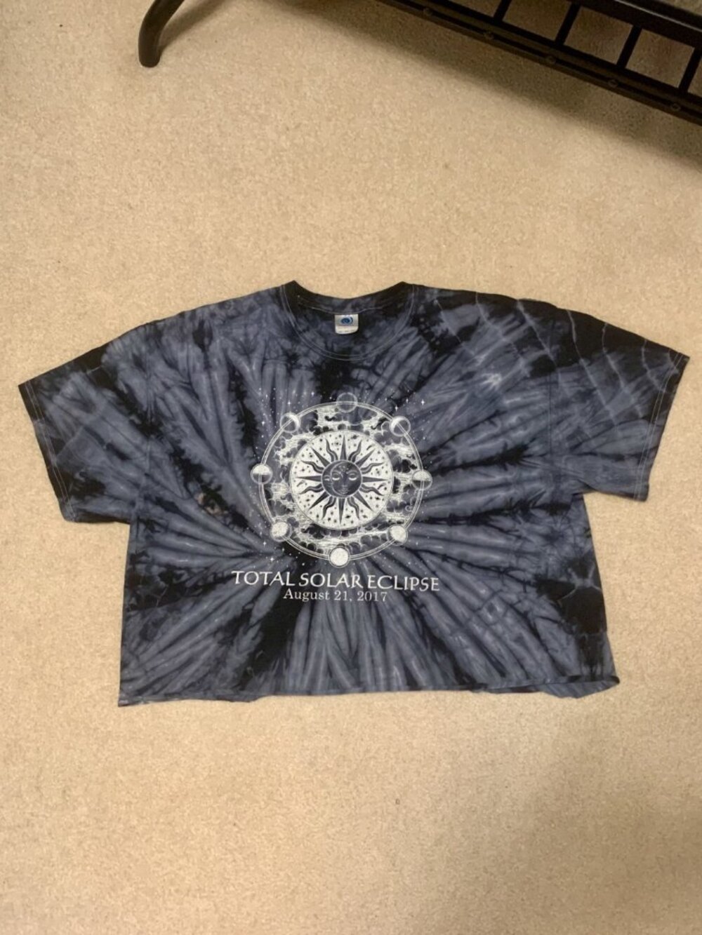 Vintage Tie-Dye 2017 Solar Eclipse T-shirt 2XL